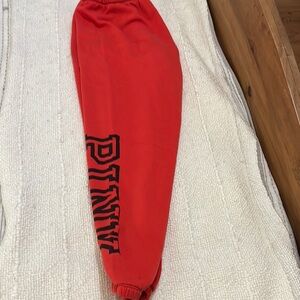 PINK Victoria's Secret Red Jogger Sweatpants